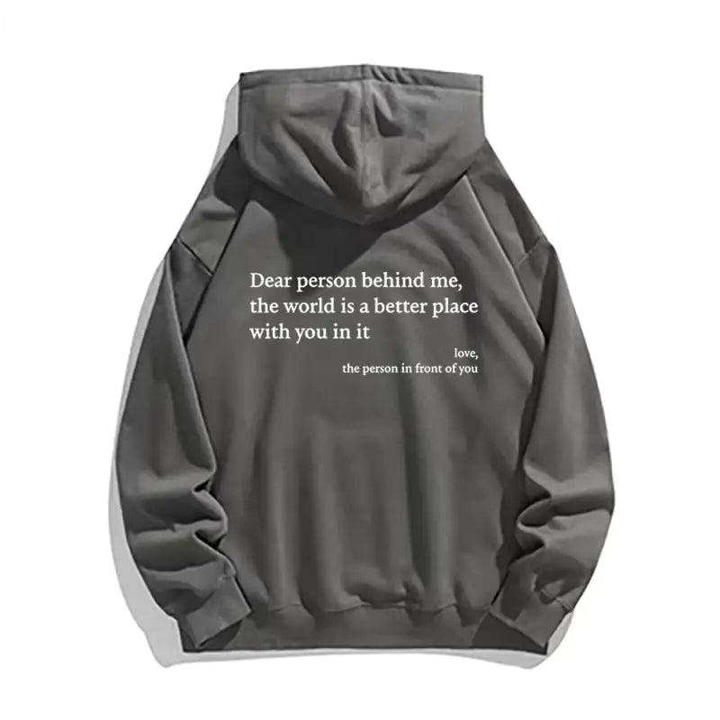 Kangaroo Pocket Printed Drawstring Hoodie