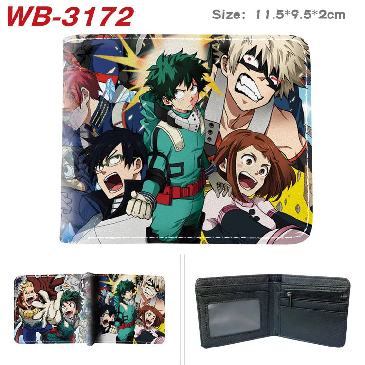 My Hero Academia Cartoon Short Wallet Anime Coin Purse with Card Holder