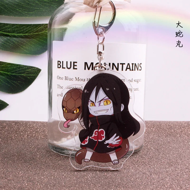 Anime Tobi Uchiha Obito Itachi Madara Uzumaki Hatake Kakashi Hyuga Hinata Deidara Acrylic Keychains Pendants Figure Toys Gifts