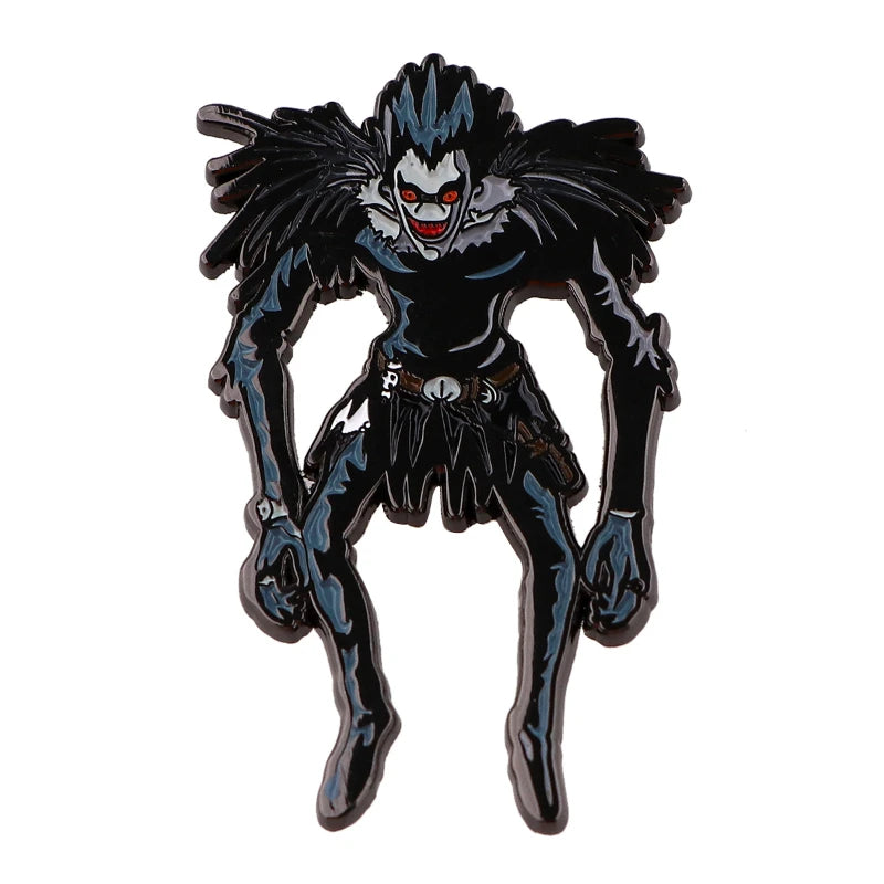 Anime DEATH NOTE Ryuk Cosplay Brooch Adult Unisex Alloy Enamel Badge Lapel Pins Bag Costume Ornament Halloween Accessories Props