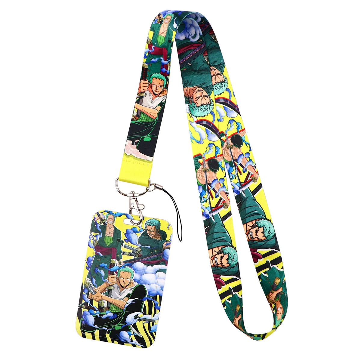 Japan Anime Cartoon Zoro Neck Strap Lanyards for Key ID Card Gym Cell C USB Badge Holder Rope Cute Key Chain Toy Gift