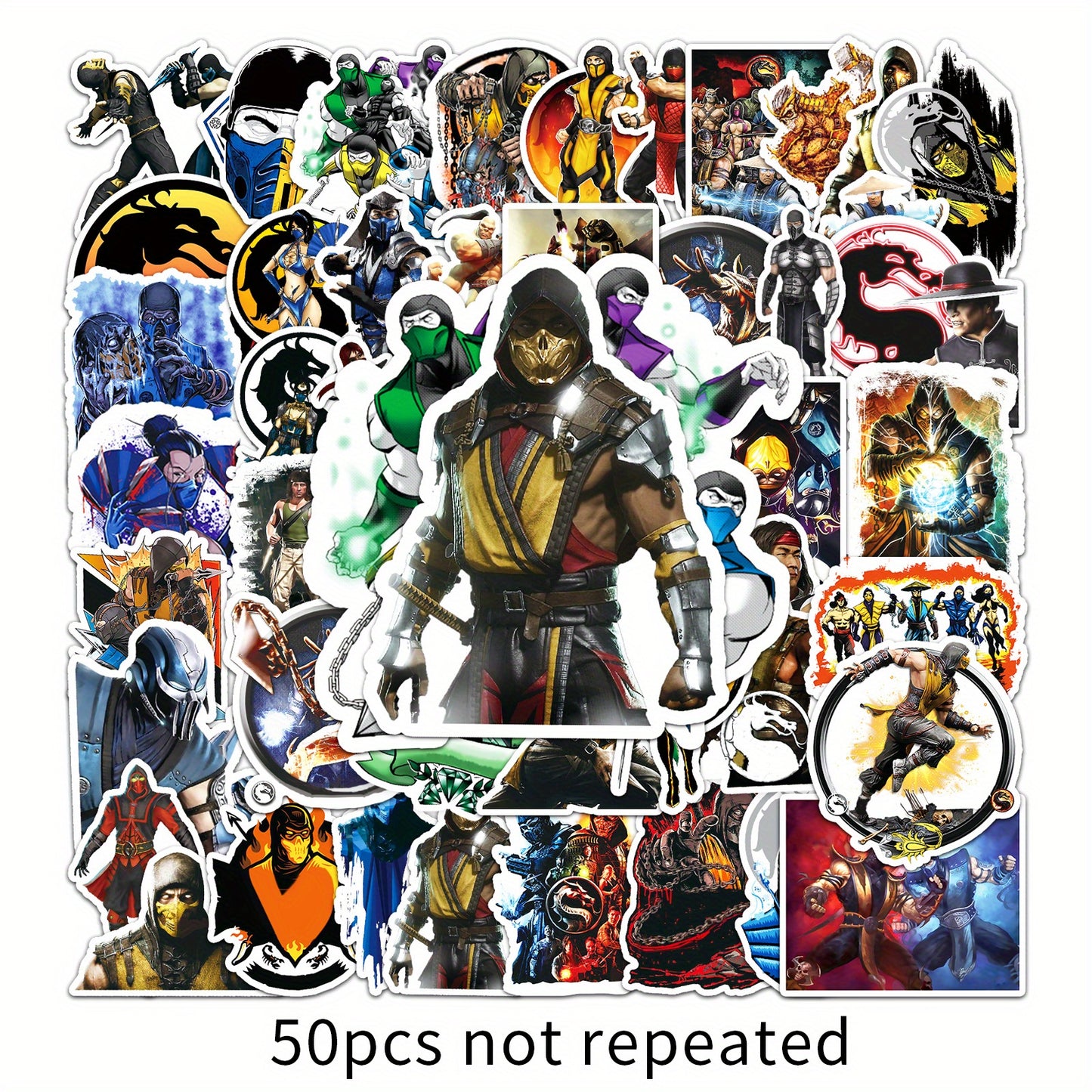 50pcs Vibrant Anime Doodle Stickers - Waterproof, DIY Friendly, and Removable Decorations for Personalizing Your Skateboard, Luggage, and More - Made of High-Quality Paper Material