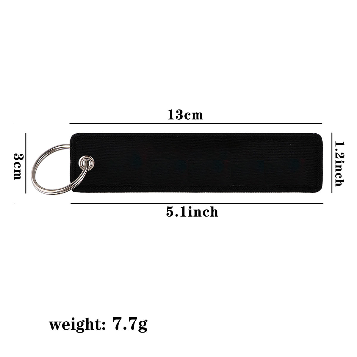 Anime Charm Embroidered Keychain: Durable, Versatile Jet Tag for Backpacks & Car Keys - Ideal Gift for Men