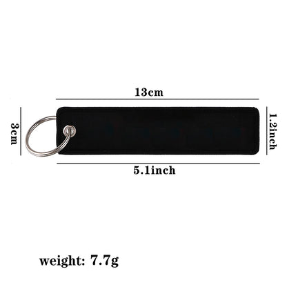 Anime Charm Embroidered Keychain: Durable, Versatile Jet Tag for Backpacks & Car Keys - Ideal Gift for Men