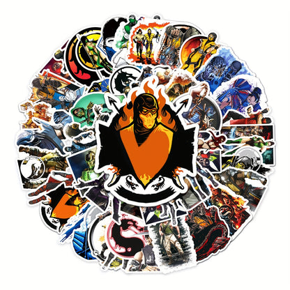 50pcs Vibrant Anime Doodle Stickers - Waterproof, DIY Friendly, and Removable Decorations for Personalizing Your Skateboard, Luggage, and More - Made of High-Quality Paper Material