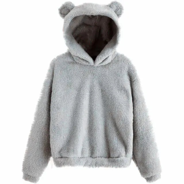 Velvet Bunny Ear Cozy Hoodie