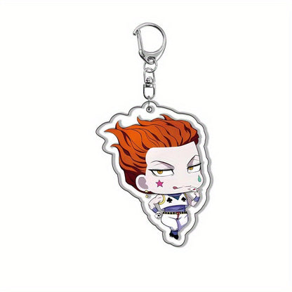 Japanese Cartoon Anime Keychain Acrylic Kawaii Cute Key Ring Purse Bag Backpack Car Key Charm Earbud Case Accessory Collectors Gift