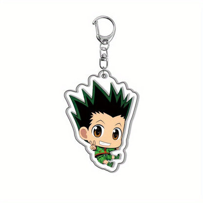 Japanese Cartoon Anime Keychain Acrylic Kawaii Cute Key Ring Purse Bag Backpack Car Key Charm Earbud Case Accessory Collectors Gift