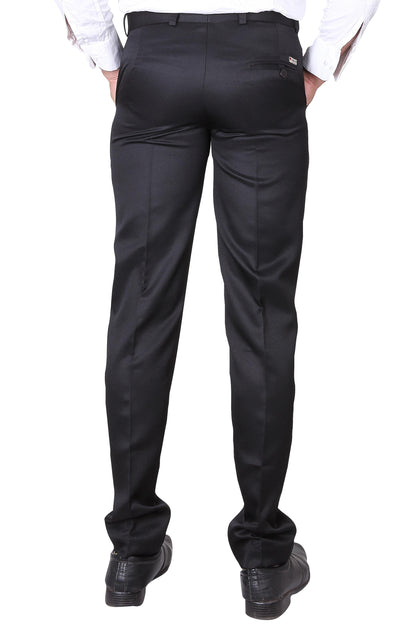 Poly Cotton Solid Slim Fit Formal Trouser