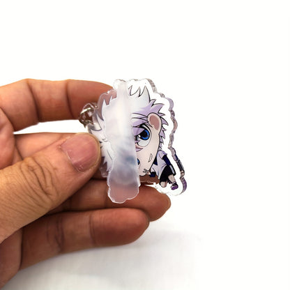 Japanese Cartoon Anime Keychain Acrylic Kawaii Cute Key Ring Purse Bag Backpack Car Key Charm Earbud Case Accessory Collectors Gift