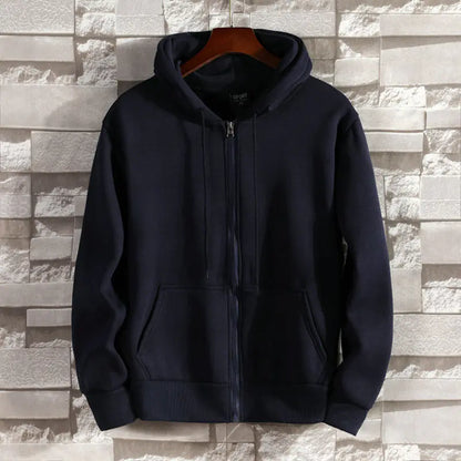 Cotton Hooded Zip Sweater Jacket