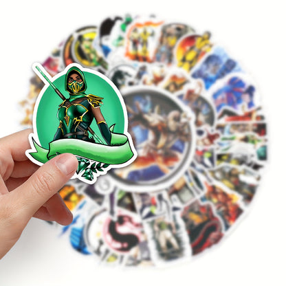 50pcs Vibrant Anime Doodle Stickers - Waterproof, DIY Friendly, and Removable Decorations for Personalizing Your Skateboard, Luggage, and More - Made of High-Quality Paper Material