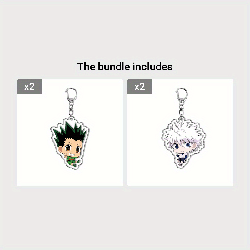 Japanese Cartoon Anime Keychain Acrylic Kawaii Cute Key Ring Purse Bag Backpack Car Key Charm Earbud Case Accessory Collectors Gift