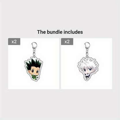 Japanese Cartoon Anime Keychain Acrylic Kawaii Cute Key Ring Purse Bag Backpack Car Key Charm Earbud Case Accessory Collectors Gift