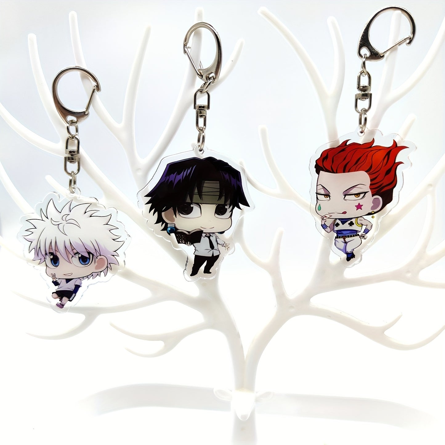 Japanese Cartoon Anime Keychain Acrylic Kawaii Cute Key Ring Purse Bag Backpack Car Key Charm Earbud Case Accessory Collectors Gift