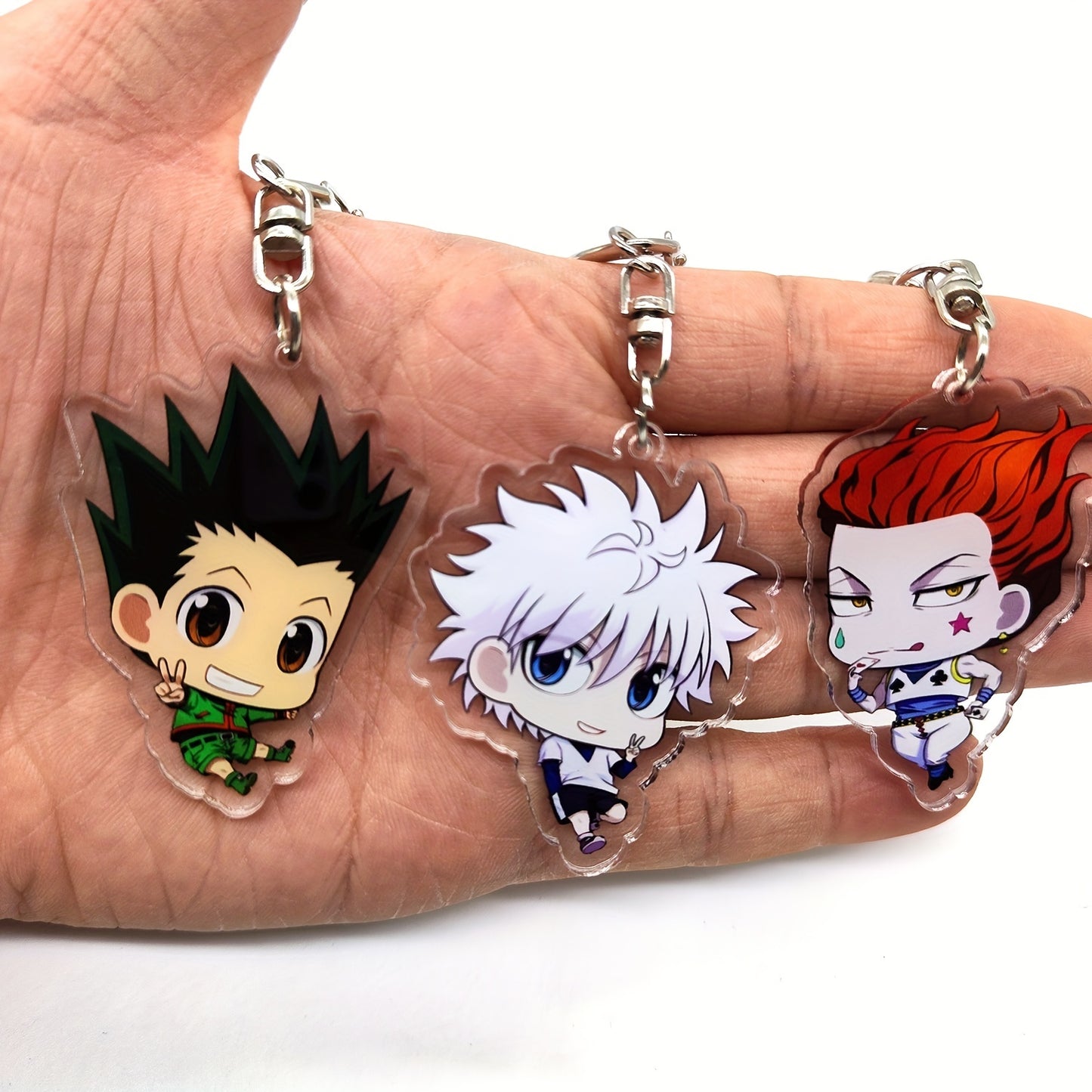 Japanese Cartoon Anime Keychain Acrylic Kawaii Cute Key Ring Purse Bag Backpack Car Key Charm Earbud Case Accessory Collectors Gift