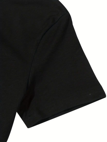 Anime Print Crew Neck T-Shirt, Casual Short Sleeve T-Shirt For Spring & Summer, Women's Clothing