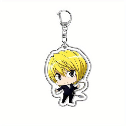 Japanese Cartoon Anime Keychain Acrylic Kawaii Cute Key Ring Purse Bag Backpack Car Key Charm Earbud Case Accessory Collectors Gift
