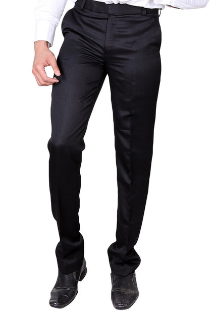 Poly Cotton Solid Slim Fit Formal Trouser