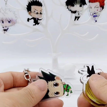 Japanese Cartoon Anime Keychain Acrylic Kawaii Cute Key Ring Purse Bag Backpack Car Key Charm Earbud Case Accessory Collectors Gift