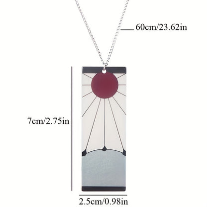 1pc Anime Long Necklace Creative Exaggeration Women Male Acrylic Pendant Cosplay Jewelry