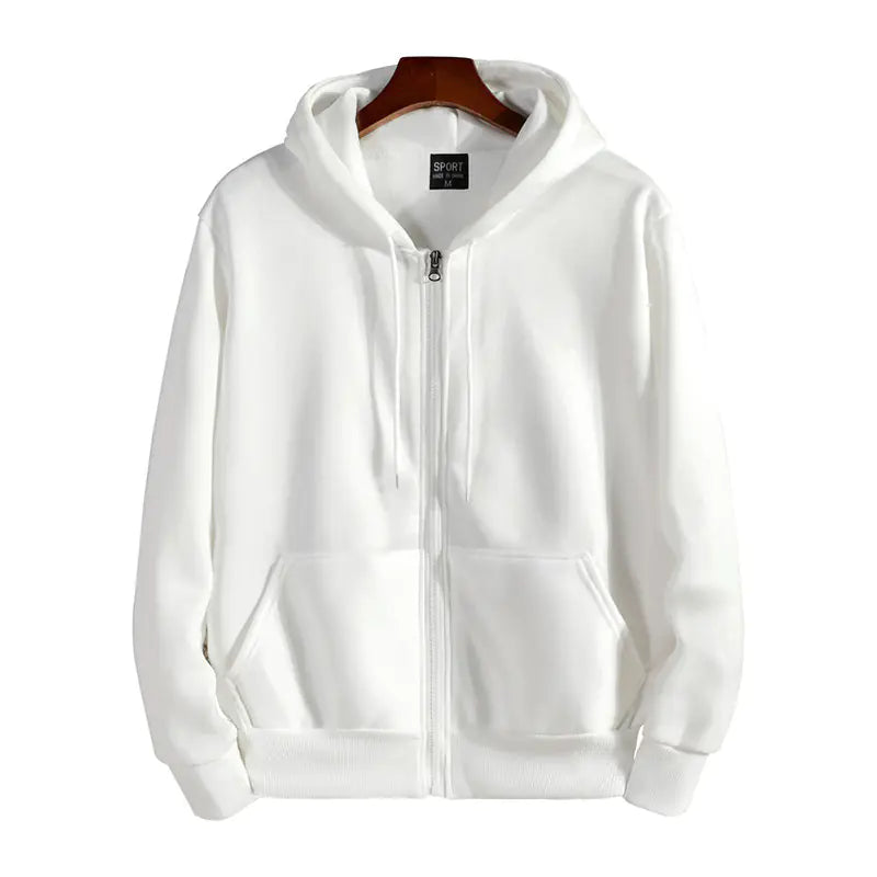 Cotton Hooded Zip Sweater Jacket