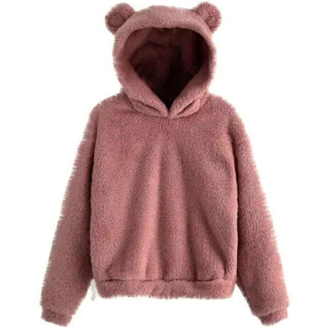 Velvet Bunny Ear Cozy Hoodie