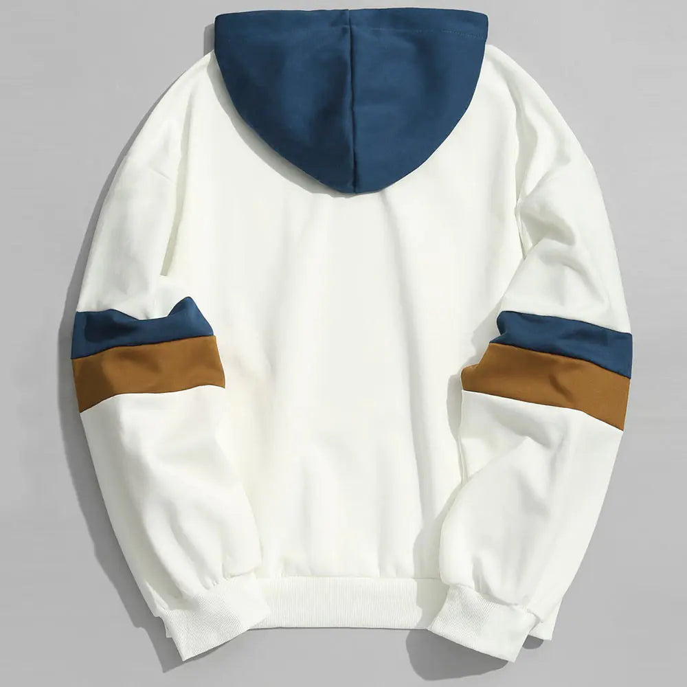 Spliced Double Bar Hoodie