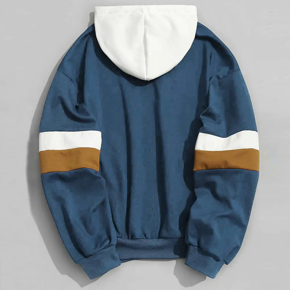 Spliced Double Bar Hoodie