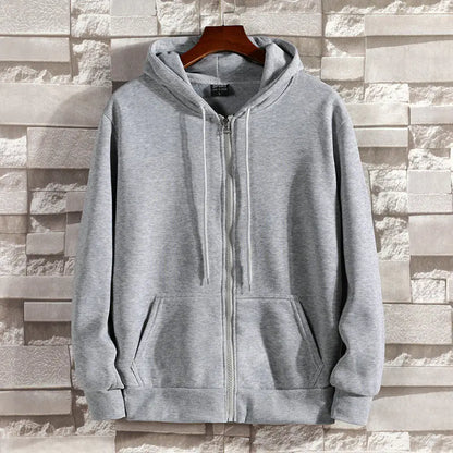 Cotton Hooded Zip Sweater Jacket