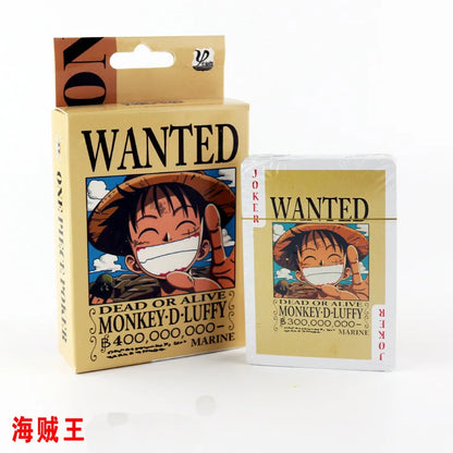1 set NEW One Piece wanted circular Playing Cards Monkey D Luffy Surrounding Cards Cartoon Playing Card Desktop games poker Gift