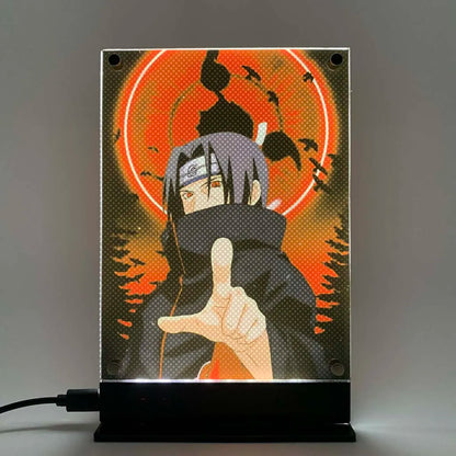 Led Backlit Poster Itachi Anime Night Light for Bedroom Nightlight Game Room Decor 02 Table Lamps Sign Itachi