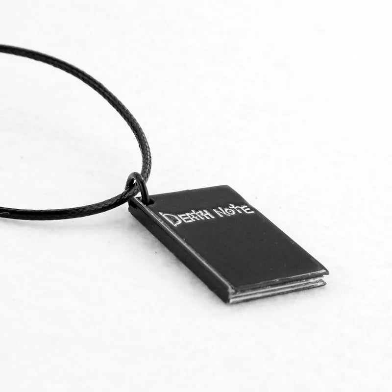 Anime Death Note Zwarte Boek Vorm Hanger Ketting met Zwart Leer Cosplay Sieraden Collectie Mode Death Coming Pendant Necklace