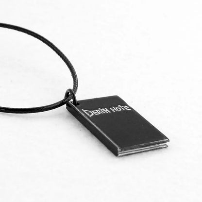 Anime Death Note Zwarte Boek Vorm Hanger Ketting met Zwart Leer Cosplay Sieraden Collectie Mode Death Coming Pendant Necklace