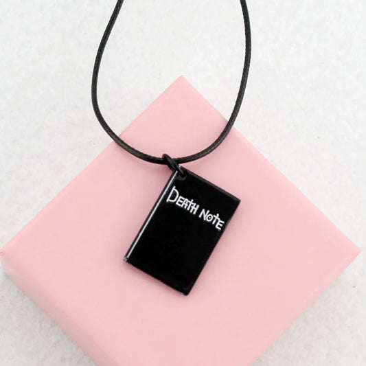 Anime Death Note Zwarte Boek Vorm Hanger Ketting met Zwart Leer Cosplay Sieraden Collectie Mode Death Coming Pendant Necklace