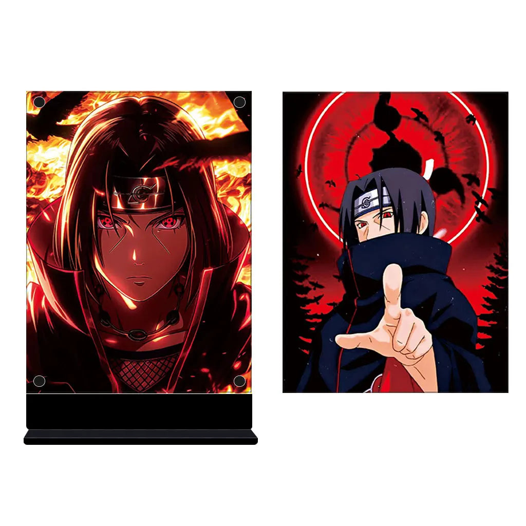 Led Backlit Poster Itachi Anime Night Light for Bedroom Nightlight Game Room Decor 02 Table Lamps Sign Itachi