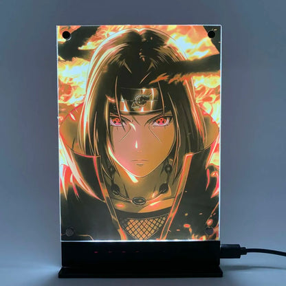 Led Backlit Poster Itachi Anime Night Light for Bedroom Nightlight Game Room Decor 02 Table Lamps Sign Itachi