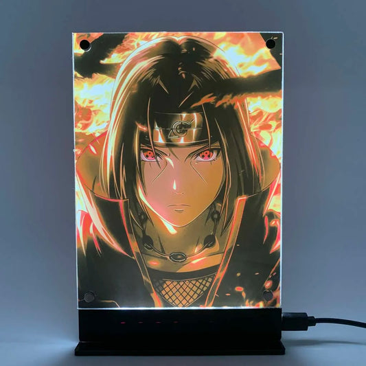 Led Backlit Poster Itachi Anime Night Light for Bedroom Nightlight Game Room Decor 02 Table Lamps Sign Itachi