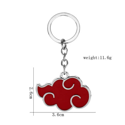 Anime Akatsuki Red Cloud Keychain Uchiha Itachi Obito Deidara Orochimaru Konan Figure Key Chains Pendant Accessories Gift S1