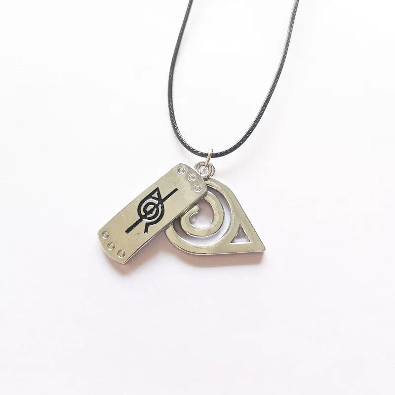 Anime Naruto akatsuki Cosplay Necklace Uchiha Sasuke Gaara prop Accessories Village of Kino Hagakure Sign Jewelry Props