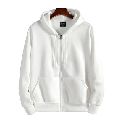 Cotton Hooded Zip Sweater Jacket