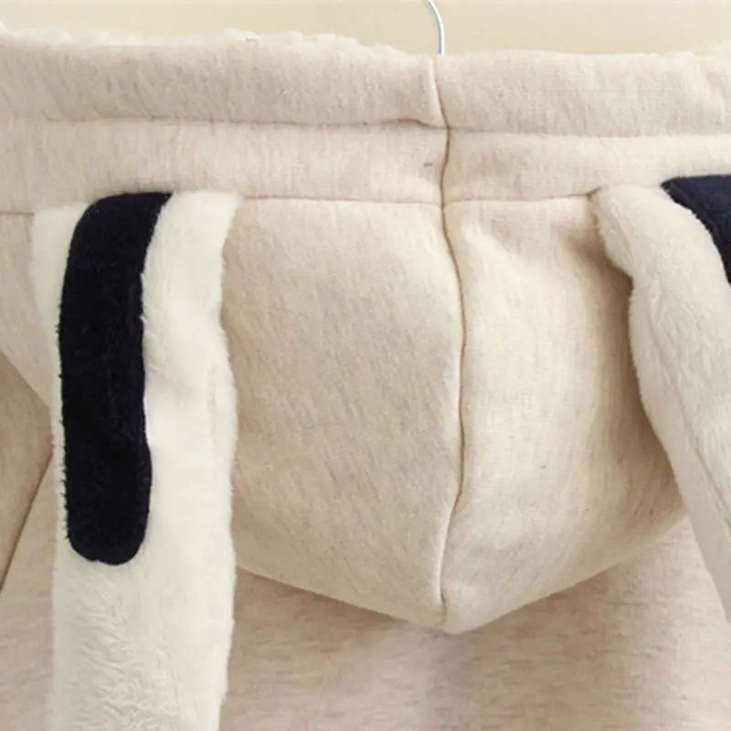 Cozy Bunny Ear Hooded Fleece Cape