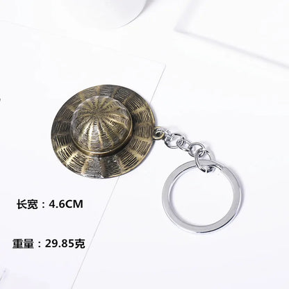 Anime One Piece Metal Keychain Luffy Hat Zoro Nami Sanji Chopper Figure Pendant Car Keyring For Men Women Kid Gift Jewelry