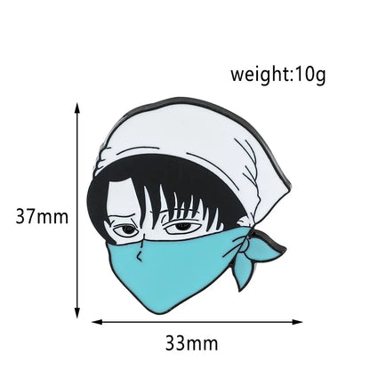 Anime Attack on Titan Enamel Brooch Eren Jaeger Mikasa Ackerman Jiyuu No Tsubasa Cartoon Lapel Badge Adornment Gift Wholesale