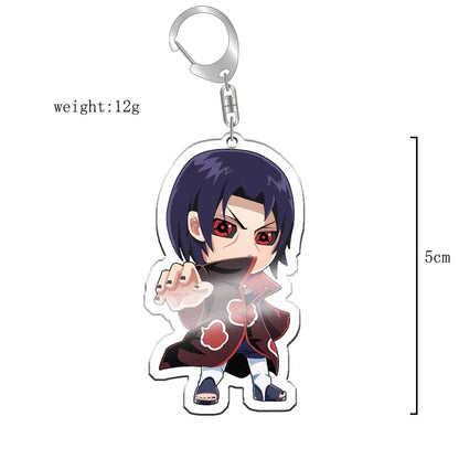 40Style Uzumaki Uchiha Sakura Gaara Obito Itachi Madara Hatake Kakashi Anime Figures Acrylic Keychains Fans Gift