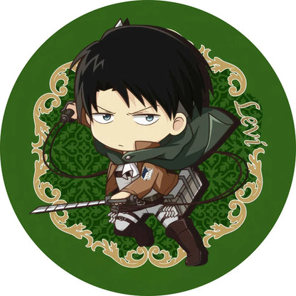 Attack on Titan Q-Version Anime Badge Handmade Cartoon Brooches Eren Jaeger Armin Arlert Lapel Pins Backpack Hat Decorations