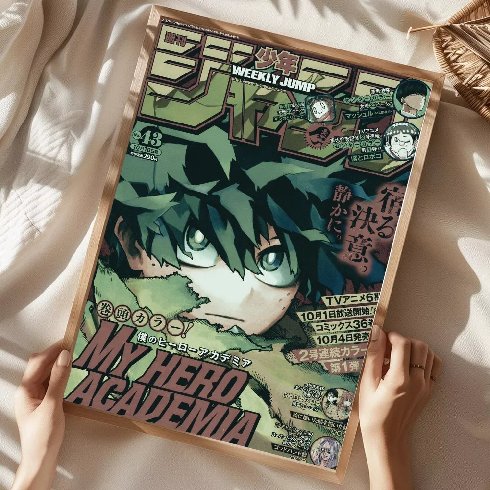 My Hero Academia Poster Home Living Room Bedroom Bar Cafe Art Decor