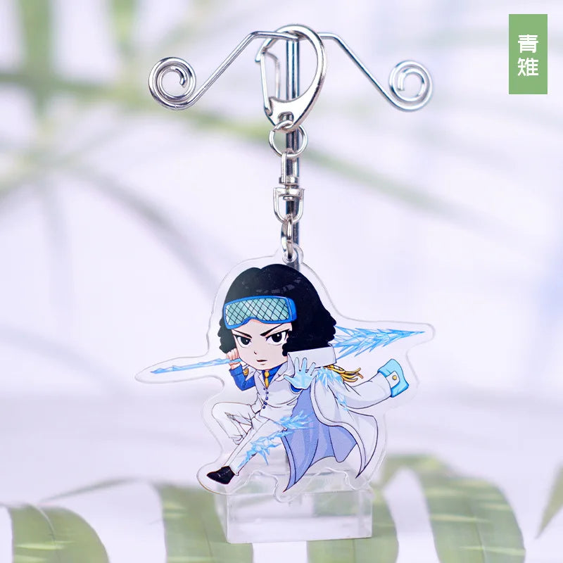 Anime One Piece Luffy Charlotte Linlin Katakuri Edward Newgate Donquixote Doflamingo Jinbe Acrylic Keychains Pendants Figure Toy