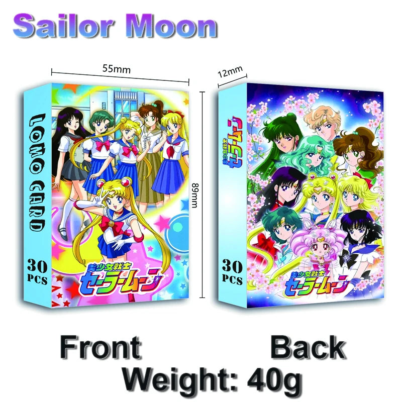 LOMO Card 30Pcs/Set Anime Sailor Moon One Piece Naruto JOJO SAO Cards Photocards Hobby Game Collection Toys For Children Gifts