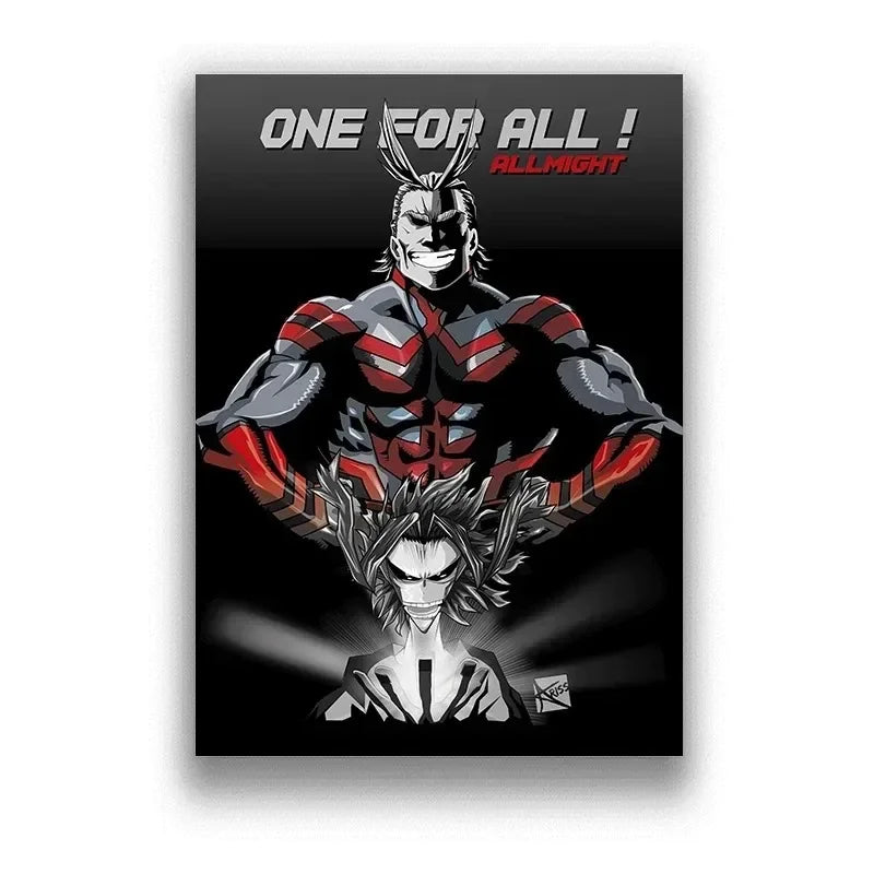 My Hero Academia Poster Anime Decor Bar Cafe Canvas Painting Posters and Prints Wall Art Pictures for Living Room Decoration